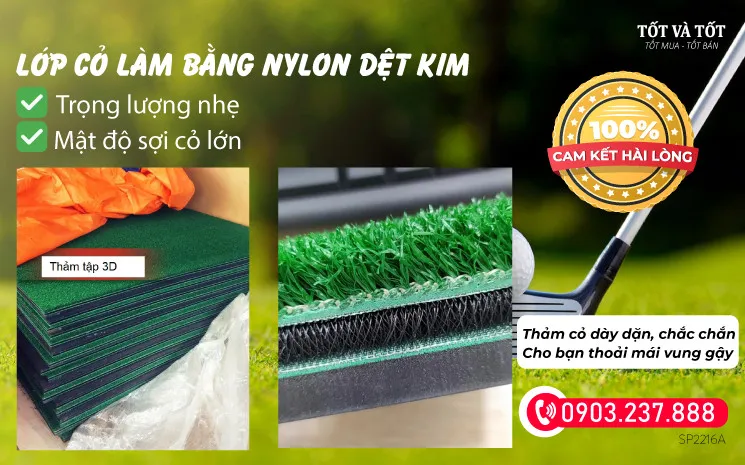 Thảm tập golf 3D kích thước 1.5mx1.5m